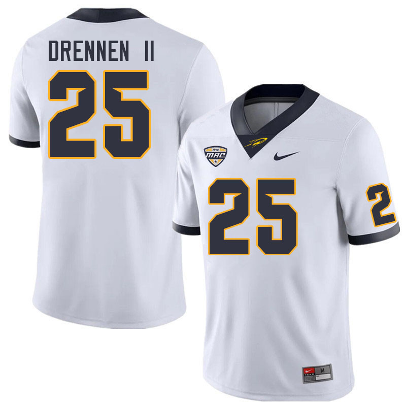 Toledo Rockets #25 Mike Drennen II College Football Jerseys Stitched Sale-White